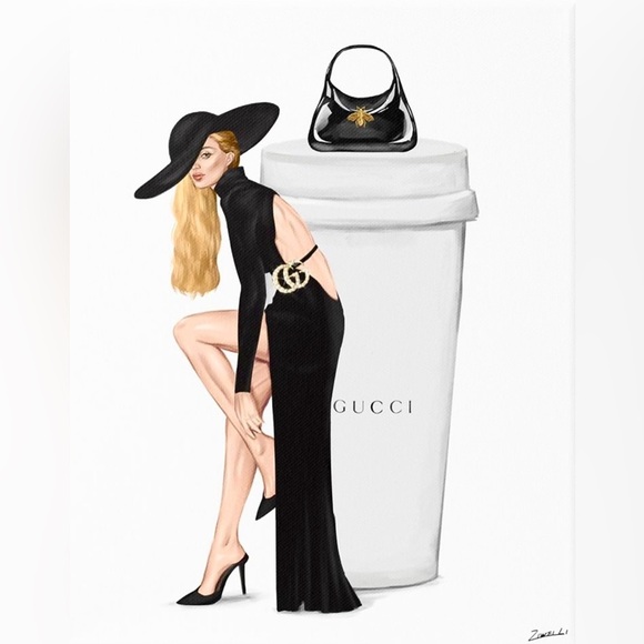 Café Au Lait & Chanel fashion & glam wall, art picture office home decor-~ - Picture 8 of 13